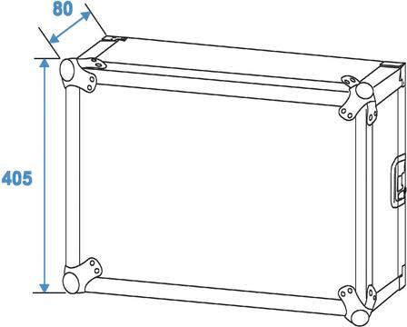 Amplifier Rack 8 Unit 45cm with wheels