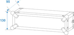 ROADINGER forsterkerrack PR-1, 2U, 47cm dyp