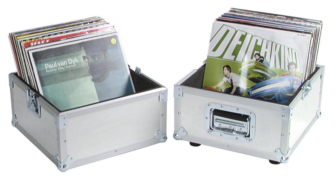 ROADINGER Record Case PRO ALU 50/50, glatt, 100LPs