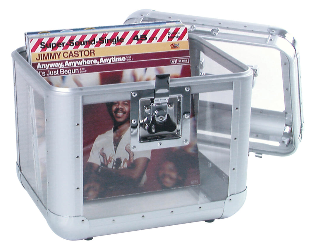 ROADINGER Record Case ALU 75/25, avrundet, acryl