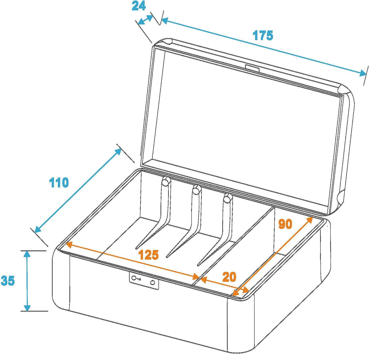 Roadinger veske for 3 platespillersystem