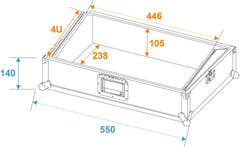 ROADINGER Flightcase Pro MCA-19, svart, 4U