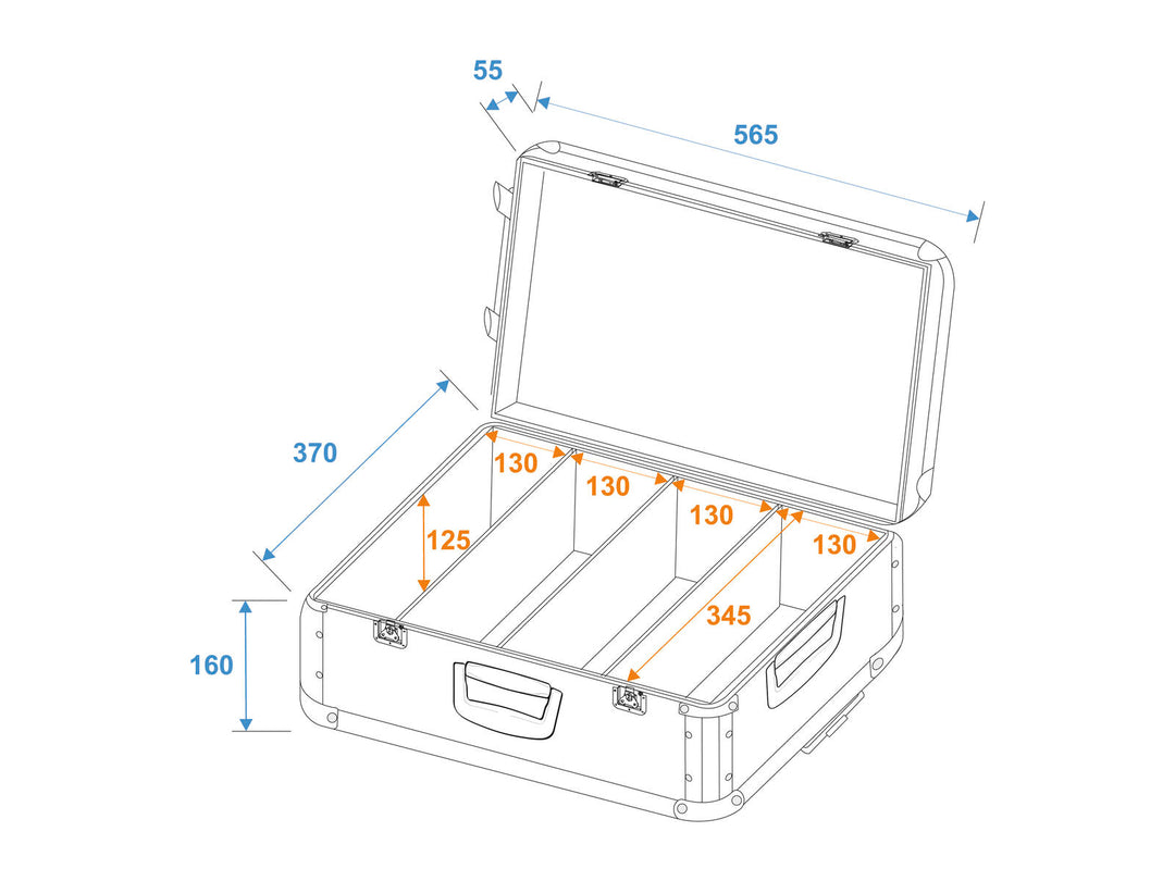 ROADINGER CD-etui Black 120 CD-er med trillevogn