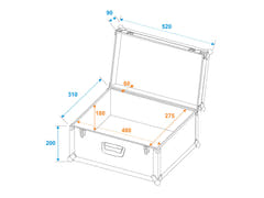 ROADINGER Universal Case Tour Pro 52x29x32 svart