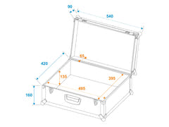 ROADINGER Universal Case Tour Pro 54x42x25cm svart