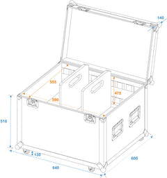 ROADINGER universell tourkoffert 60 cm med hjul