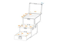 ROADINGER universelt roadie-etui med hjul