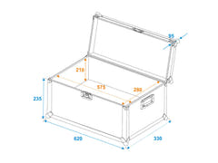 ROADINGER Universal transportkoffert 60x30x30cm