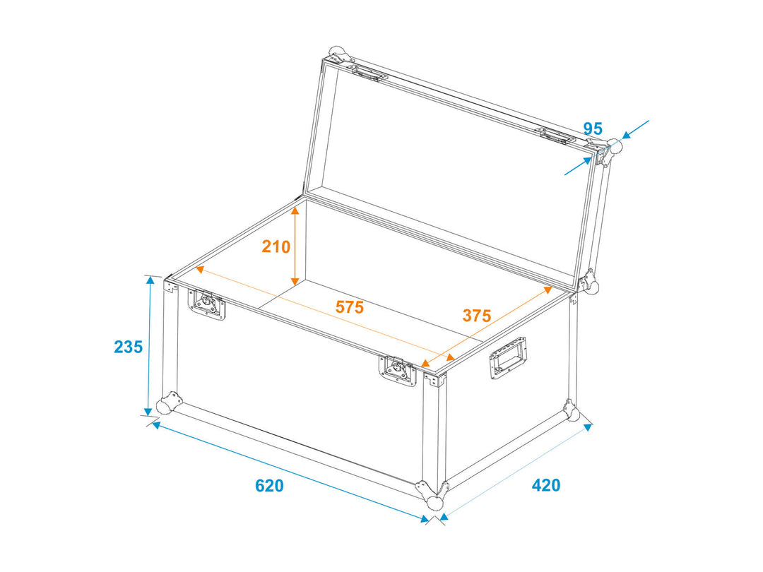 ROADINGER universalt transportkoffert 60x40x30cm