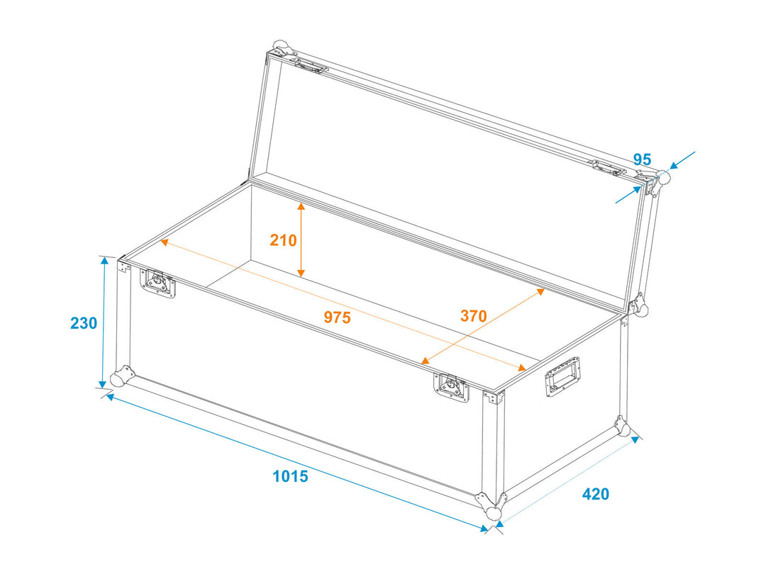 ROADINGER universell transportkoffert 100x40x30cm