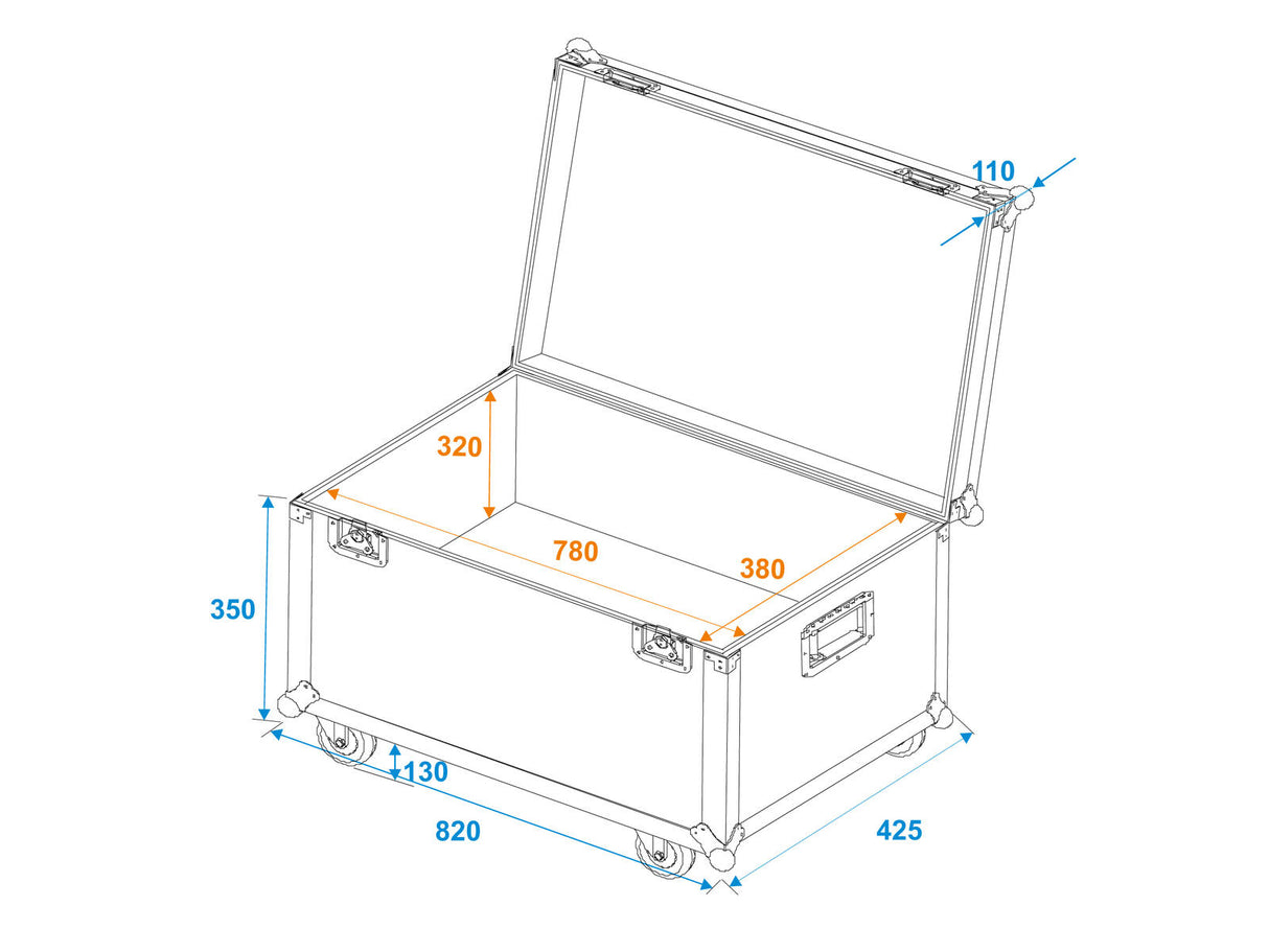 ROADINGER Universal Transport Case 80x40cm with wheels