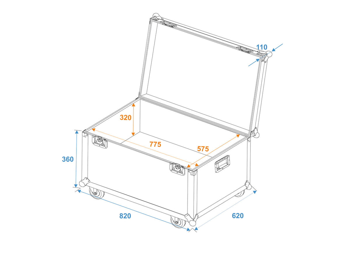 Eurolite transport-flightcase med hjul