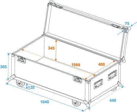 Eurolite Flightcase Pro m. hjul (100 x 40 x 40 cm)