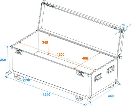 Eurolite Flightcase Pro m. hjul (120 x 40 x 40 cm)