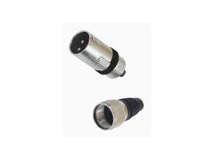 OMNITRONIC XLR-plugg 3-pins bk 10x