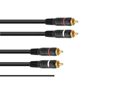 OMNITRONIC RCA-kabel 2x2 jord 1.5m