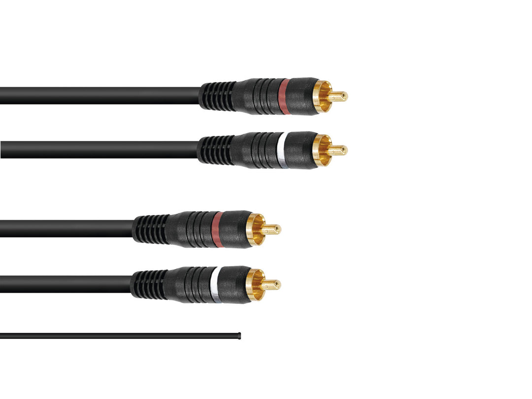OMNITRONIC RCA-kabel 2x2 jord 1.5m