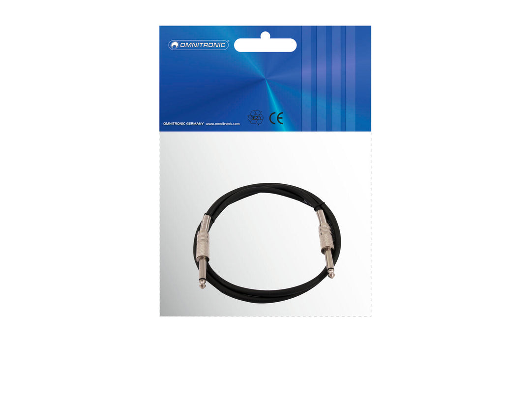 OMNITRONIC Jackkabel 6.3 mono 1m bk