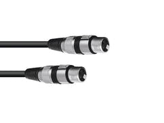 OMNITRONIC adapterkabel XLR(F)/XLR(F) 0,2 m bk