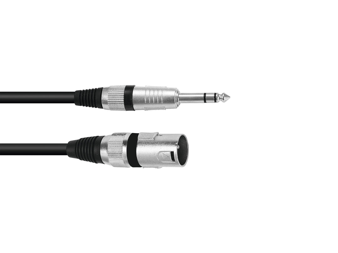 OMNITRONIC adapterkabel XLR(M)/stereojack 0.2m bk