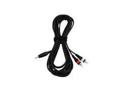 OMNITRONIC adapterkabel 3.5 Jack/2xRCA 6m bk