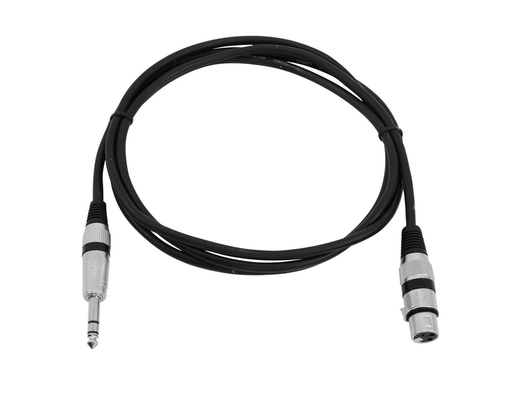 OMNITRONIC Adapterkabel XLR(F)/Jack stereo 2m bk