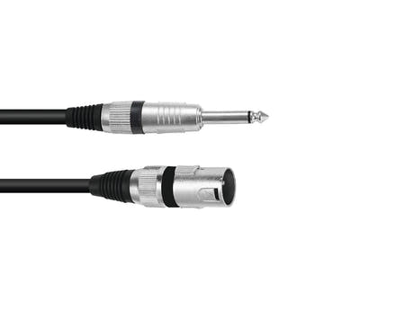 OMNITRONIC Adapter Cable XLR(M)/Jack mono 10m bk