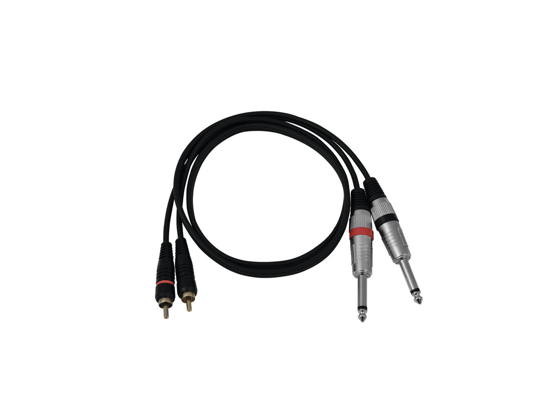OMNITRONIC adapterkabel 2xjack/2xRCA 1m bk