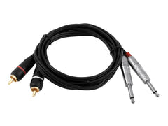 OMNITRONIC adapterkabel 2xJack/2xRCA 6m bk