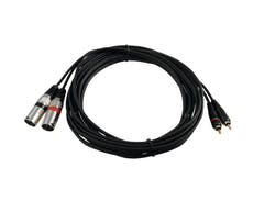 OMNITRONIC adapterkabel 2xXLR(M)/2xRCA 6m bk