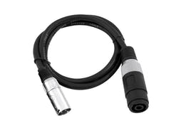 OMNITRONIC adapterkabel høyttaler(F)/XLR(M) 1m bk