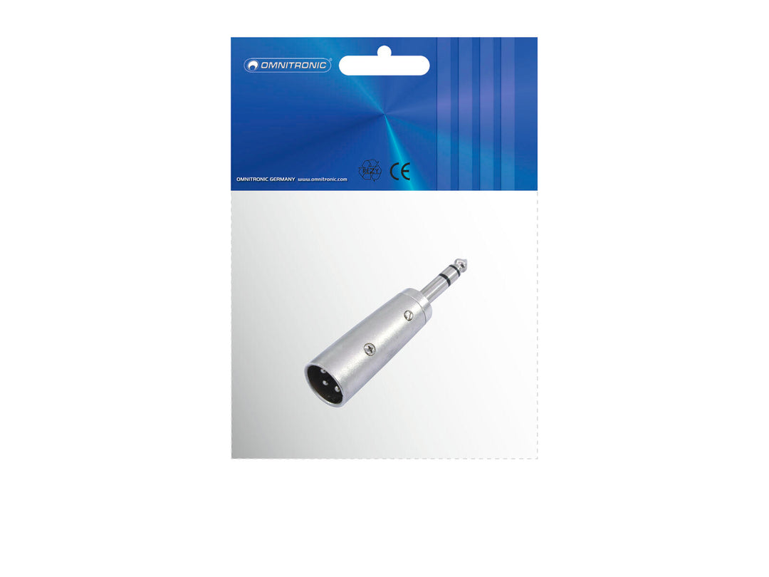 OMNITRONIC-adapter XLR(M)/Jack(M) stereo