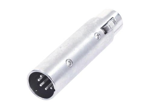 Adapter lydkontakt 3-pins XLR hunn til 5-pins XLR hann