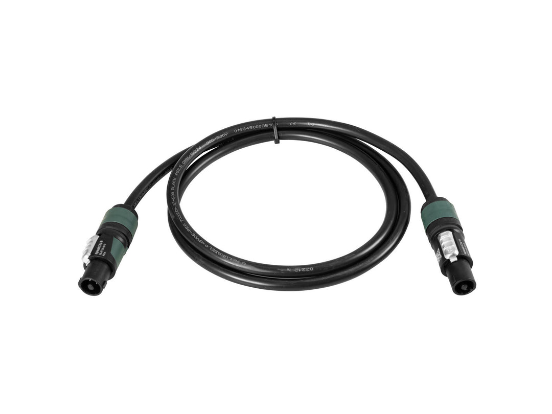 PSSO høyttalerkabel Speakon 4x2.5 0.5m bk