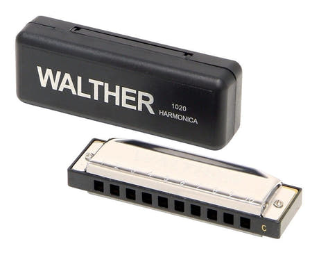 Walther Richter-munnspill i C-dur, 20 toner, plastetui