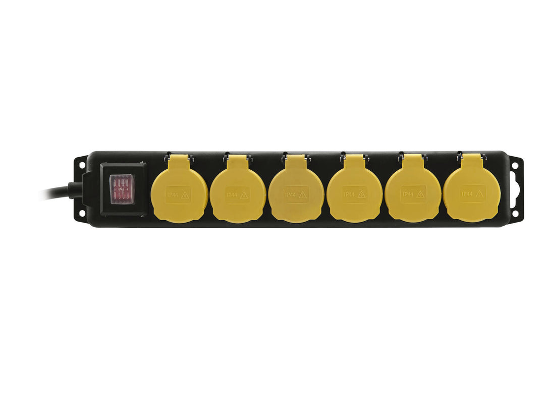 EUROLITE 6-veis fordeler IP44 bk 10m