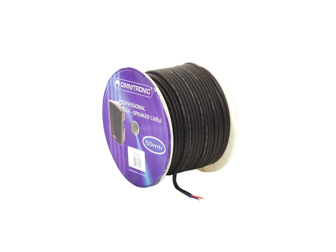OMNITRONIC Speaker Cable 2x2.5 50m bk durable