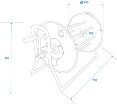 SCHILL kabeltrommel SK4602.RM A=460/C=500