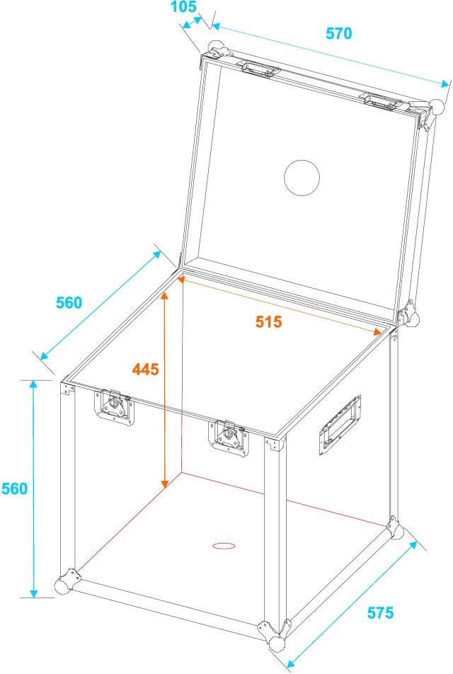 Roadinger Flightcase for Disco Ball (50 cm)