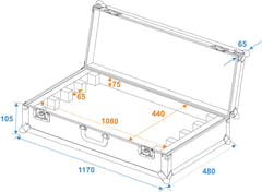 ROADINGER Flightcase EC-B252 4x LED BARER-252 RGB