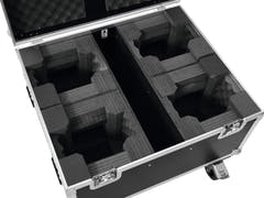 ROADINGER Flightcase 4x LED TMH-X1 Moving Head Beam med hjul