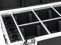 ROADINGER Flightcase 4x AKKU TL-3 Trusslight QuickDMX med ladefunksjon