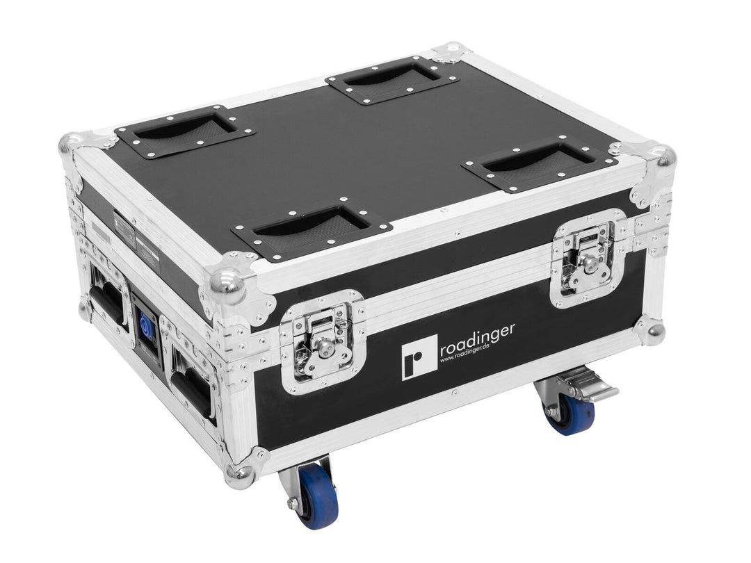 ROADINGER Flightcase 4x AKKU IP UP-4 QuickDMX med ladefunksjon