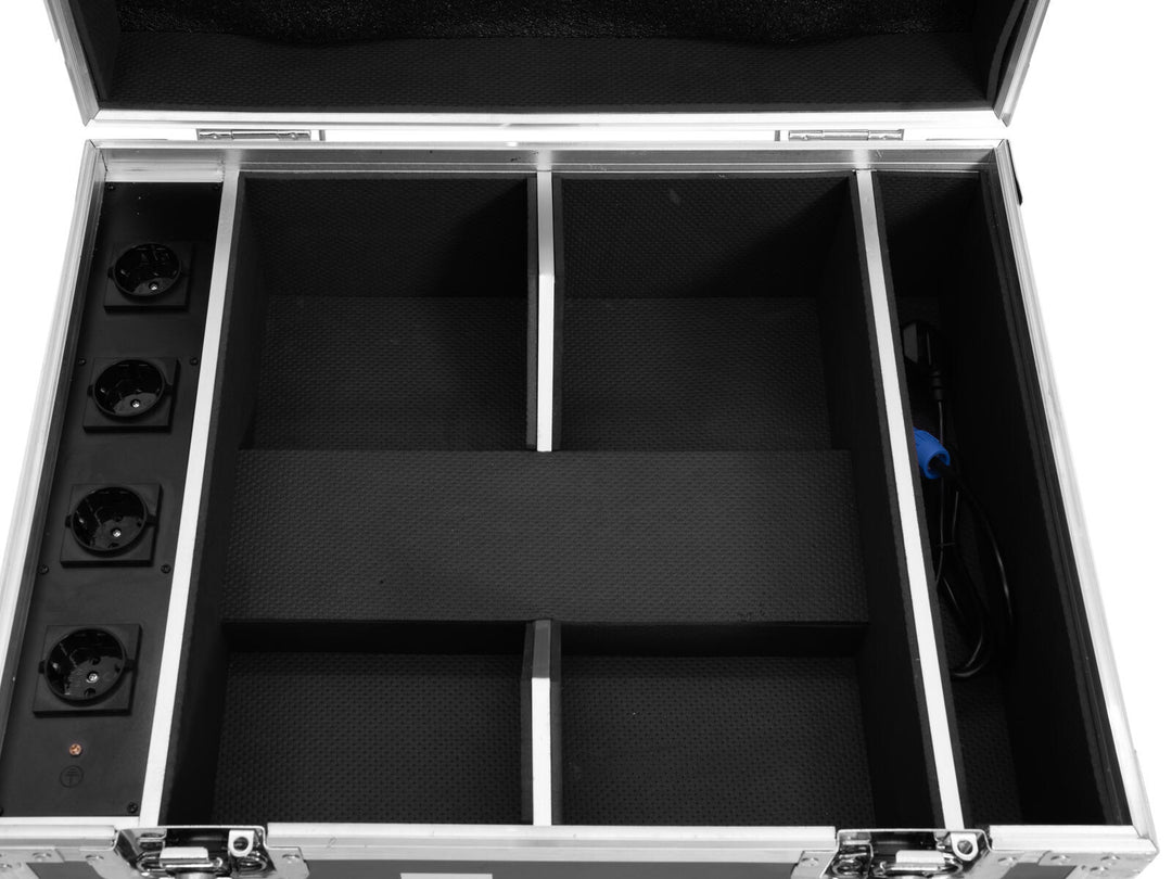 ROADINGER Flightcase 4x AKKU IP UP-4 QuickDMX med ladefunksjon