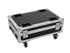 ROADINGER Flightcase 4x AKKU BAR-6 Glow QCL Flex QuickDMX med ladefunksjon