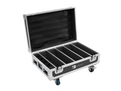 ROADINGER Flightcase 4x AKKU BAR-6 Glow QCL Flex QuickDMX med ladefunksjon