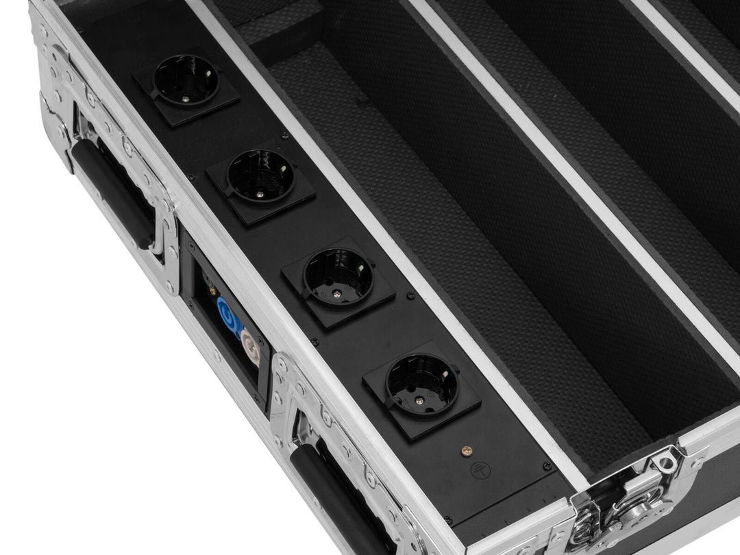 ROADINGER Flightcase 4x AKKU BAR-6 Glow QCL Flex QuickDMX med ladefunksjon