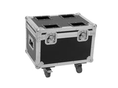 ROADINGER Flightcase for 4x LED TMH-13/17/S30/W36 med hjul