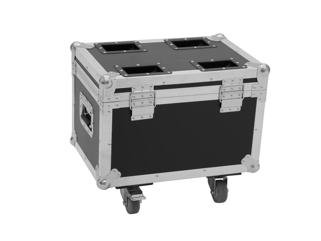 ROADINGER Flightcase for 4x LED TMH-13/17/S30/W36 med hjul