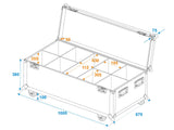 ROADINGER Flightcase for 8x LED IP PAR 12x8W QCL/12x9 SQL Spot med hjul